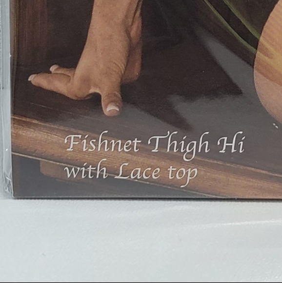 Elegant Moments Black Fishnet Thigh Hi Lace Top Style 1775 Multiple Available - Picture 4 of 5